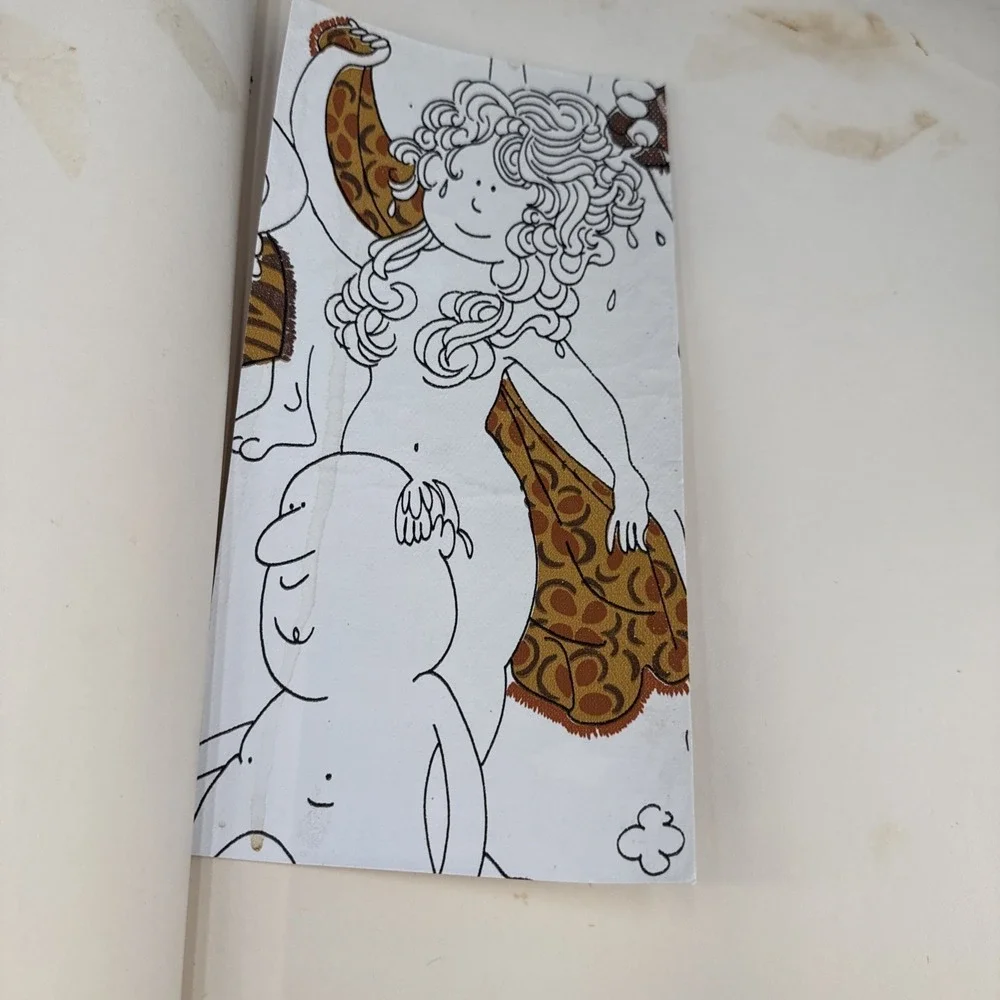 Vtg 1970's Red Wilco Scrapbook White Kitty Cat Flowers Large